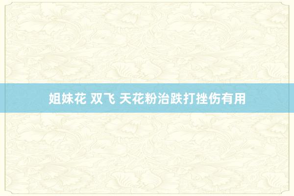 姐妹花 双飞 天花粉治跌打挫伤有用