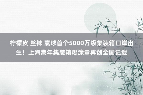 柠檬皮 丝袜 寰球首个5000万级集装箱口岸出生！上海港年集装箱糊涂量再创全国记载