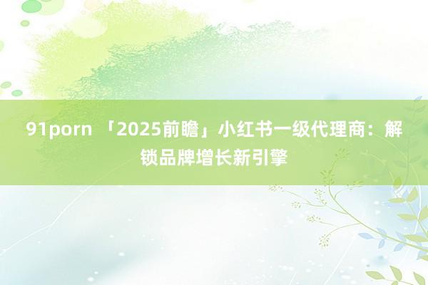91porn 「2025前瞻」小红书一级代理商：解锁品牌增长新引擎