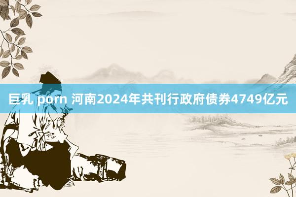 巨乳 porn 河南2024年共刊行政府债券4749亿元