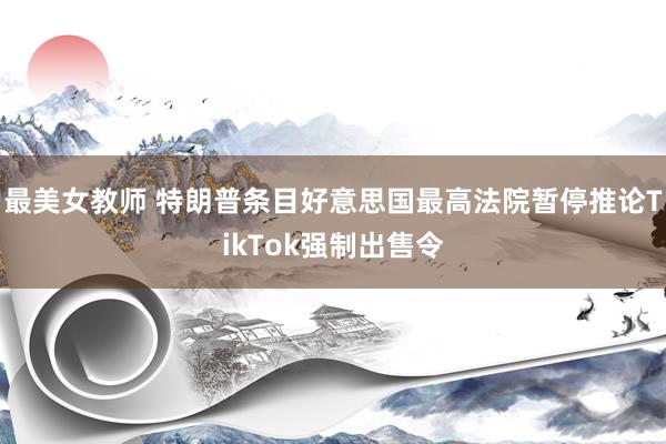最美女教师 特朗普条目好意思国最高法院暂停推论TikTok强制出售令