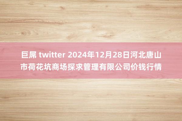 巨屌 twitter 2024年12月28日河北唐山市荷花坑商场探求管理有限公司价钱行情