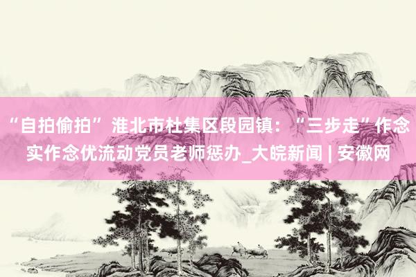 “自拍偷拍” 淮北市杜集区段园镇：“三步走”作念实作念优流动党员老师惩办_大皖新闻 | 安徽网