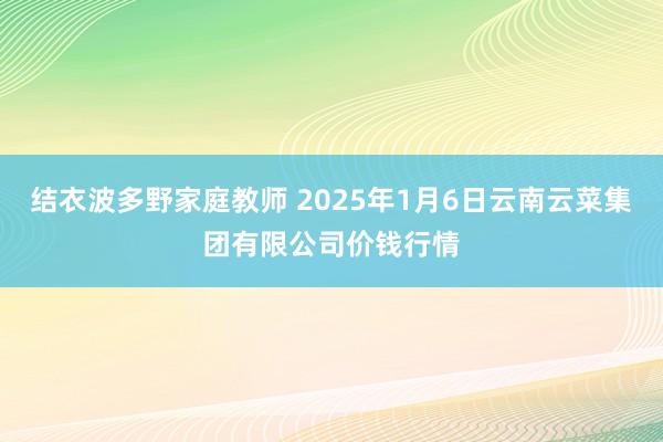 结衣波多野家庭教师 2025年1月6日云南云菜集团有限公司价钱行情
