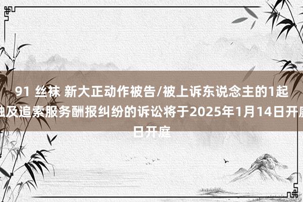 91 丝袜 新大正动作被告/被上诉东说念主的1起触及追索服务酬报纠纷的诉讼将于2025年1月14日开庭