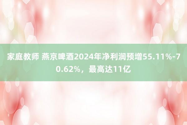 家庭教师 燕京啤酒2024年净利润预增55.11%-70.62%，最高达11亿