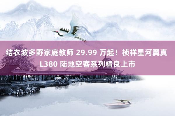 结衣波多野家庭教师 29.99 万起！祯祥星河翼真 L380 陆地空客系列精良上市