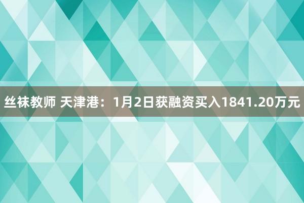 丝袜教师 天津港：1月2日获融资买入1841.20万元