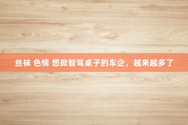 丝袜 色情 想掀智驾桌子的车企，越来越多了