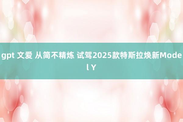 gpt 文爱 从简不精炼 试驾2025款特斯拉焕新Model Y