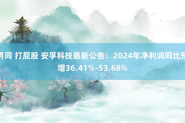 男同 打屁股 安孚科技最新公告：2024年净利润同比预增36.41%-53.68%