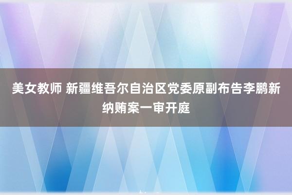 美女教师 新疆维吾尔自治区党委原副布告李鹏新纳贿案一审开庭