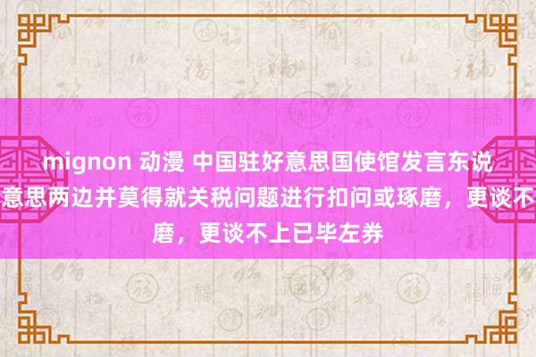 mignon 动漫 中国驻好意思国使馆发言东说念主：中好意思两边并莫得就关税问题进行扣问或琢磨，更谈不上已毕左券